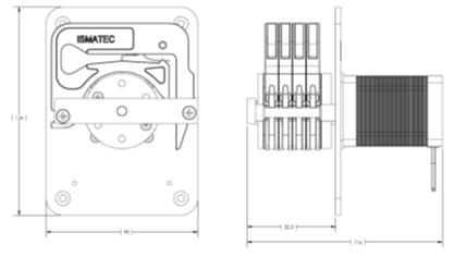 Ismatec multichannel pannel mount
